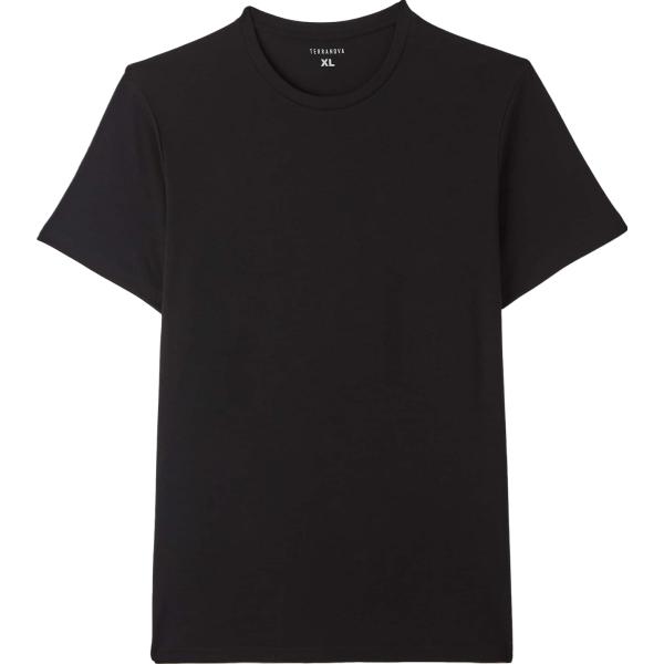 t-shirt Terranova nero tinta unita