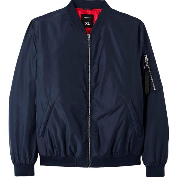 bomber Terranova blu tinta unita