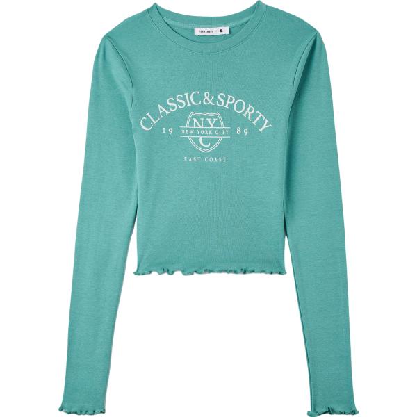 t-shirt Terranova blu con stampe