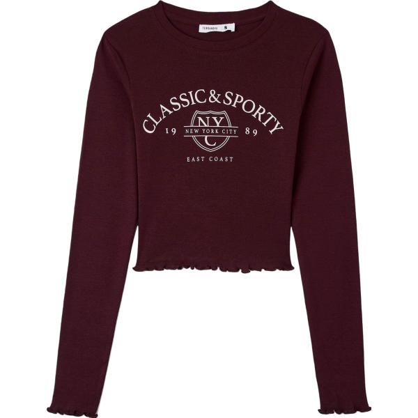 t-shirt Terranova marrone con stampe