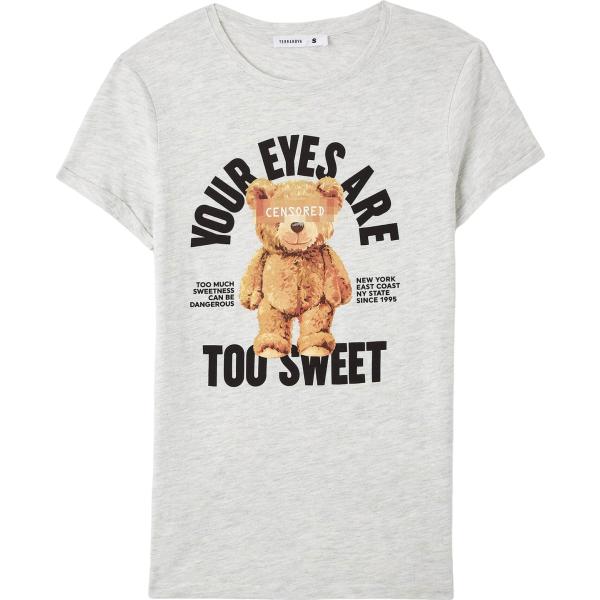 t-shirt Terranova bianco con stampe