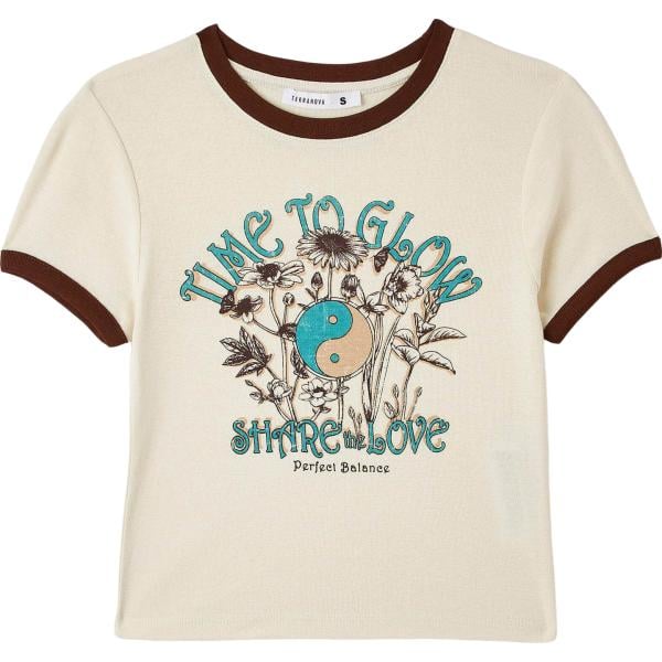 t-shirt Terranova bianco con stampe