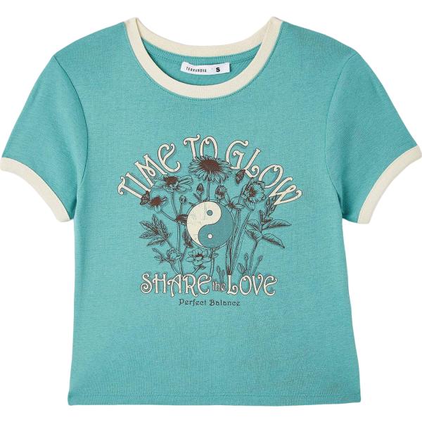 t-shirt Terranova blu con stampe