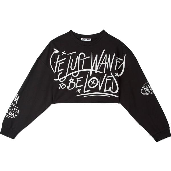 t-shirt Terranova nero con stampe
