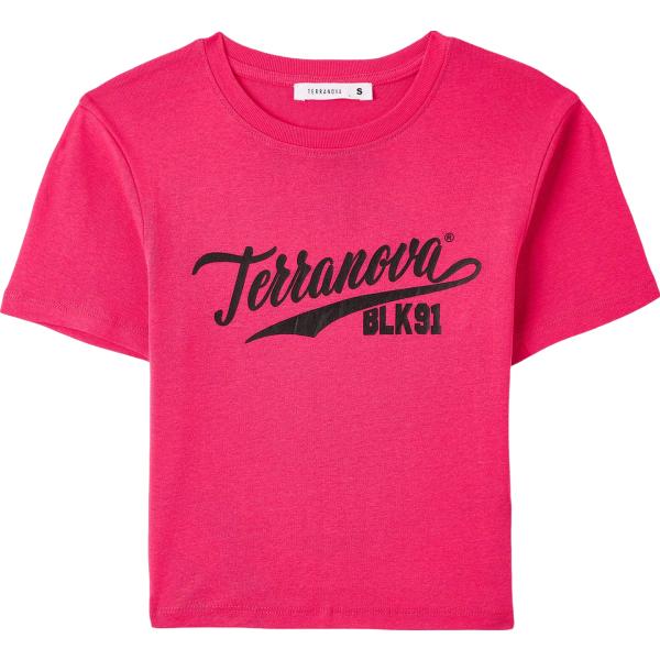 t-shirt Terranova rosso con stampe