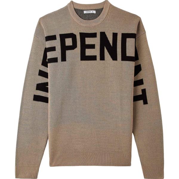 maglieria Terranova marrone con stampe