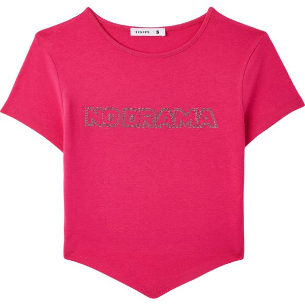 t-shirt Terranova rosa con stampe