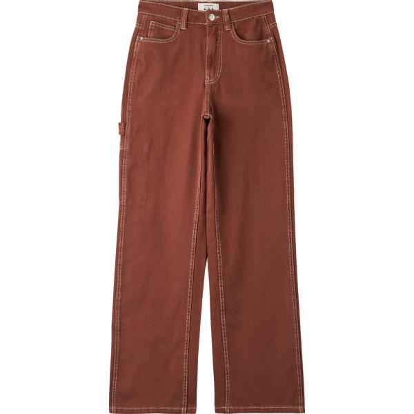 pantaloni Terranova marrone tinta unita