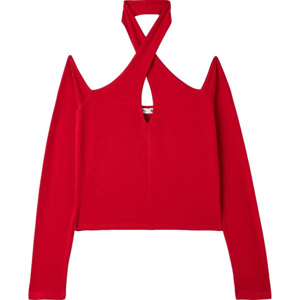 t-shirt Terranova rosso tinta unita