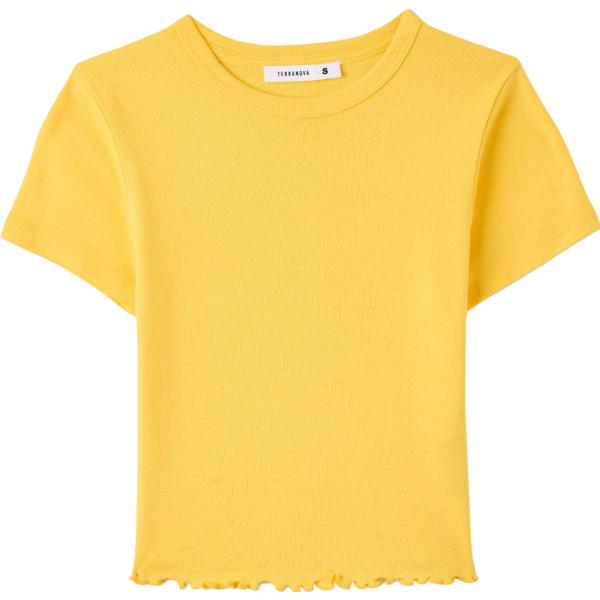 t-shirt Terranova giallo tinta unita
