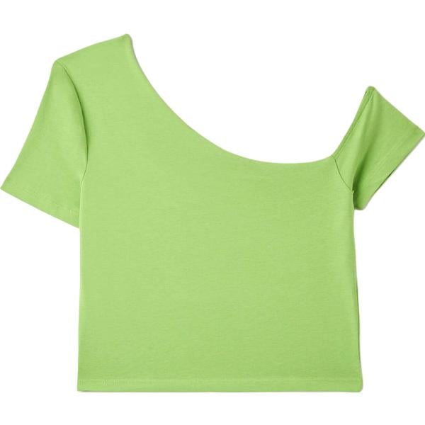 t-shirt Terranova verde tinta unita
