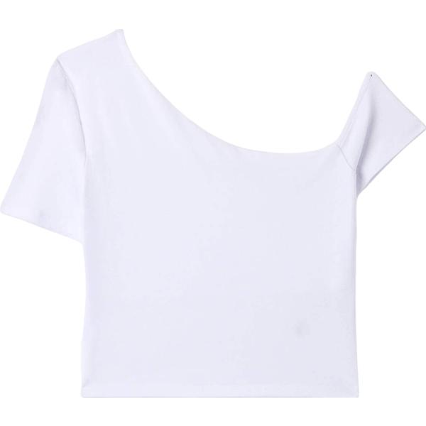 t-shirt Terranova bianco tinta unita