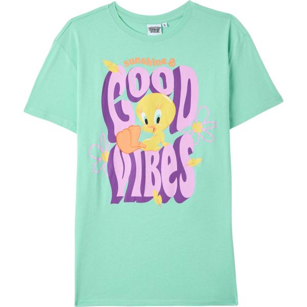 t-shirt Terranova verde con stampe