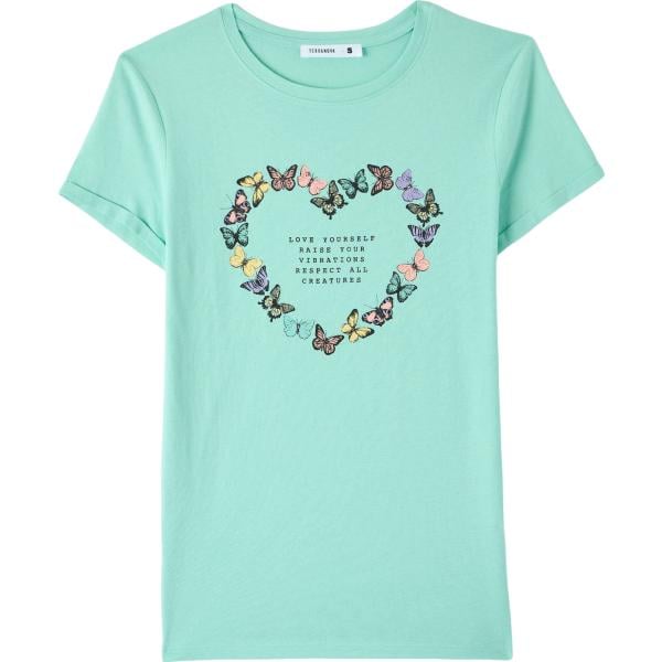 t-shirt Terranova blu con stampe