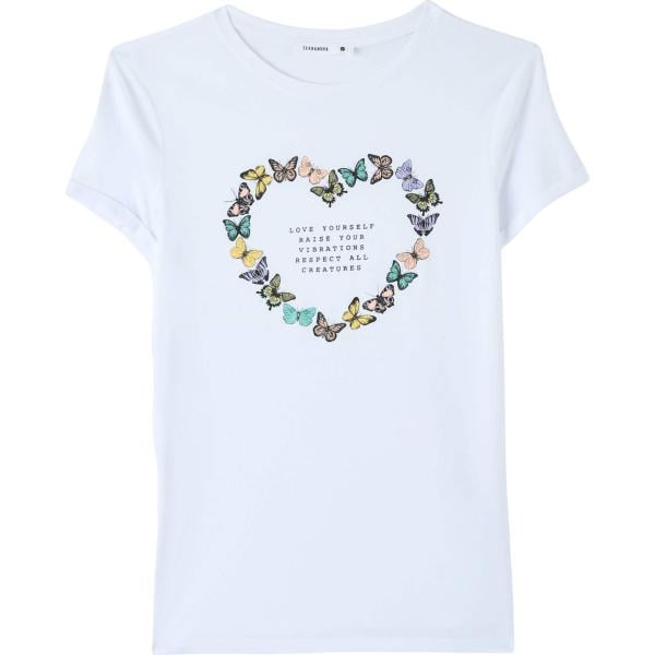t-shirt Terranova bianco con stampe