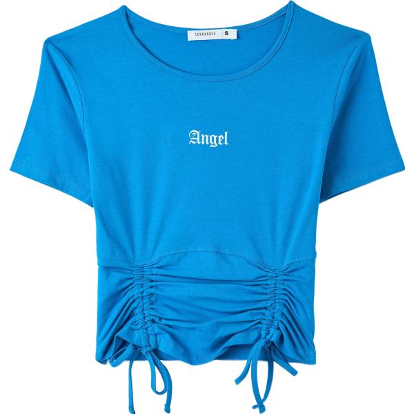 t-shirt Terranova blu con stampe