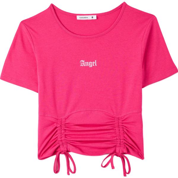 t-shirt Terranova rosa con stampe
