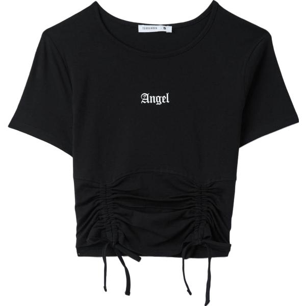 t-shirt Terranova nero con stampe