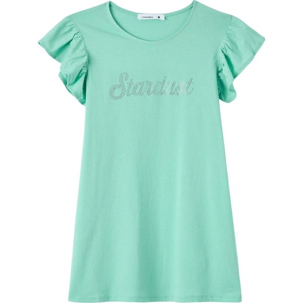 t-shirt Terranova verde con stampe