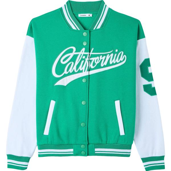 bomber Terranova verde con stampe