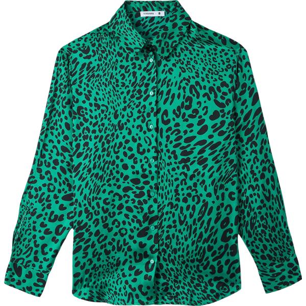 camicie Terranova verde animalier