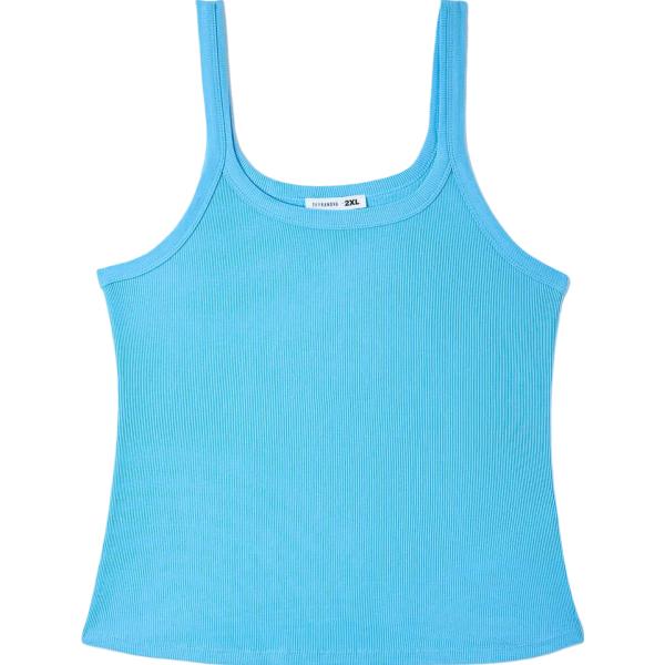 top Terranova blu tinta unita