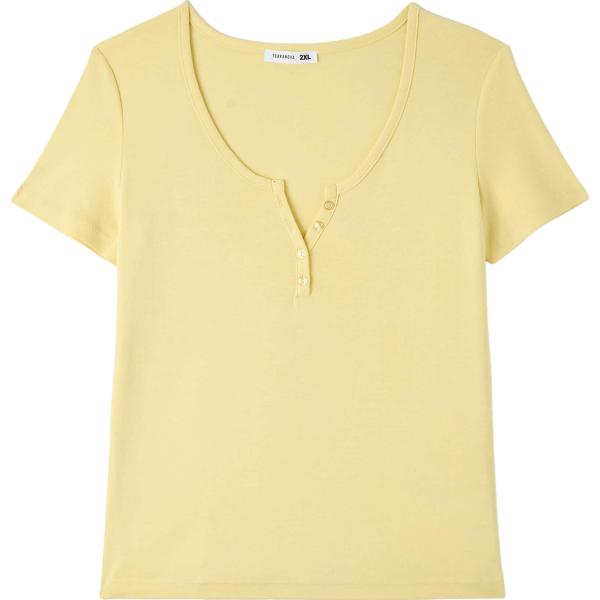 t-shirt Terranova giallo tinta unita