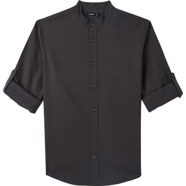 camicie Terranova grigio tinta unita
