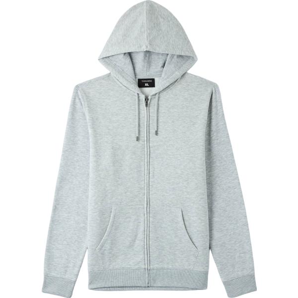 felpe con cappuccio Terranova grigio tinta unita