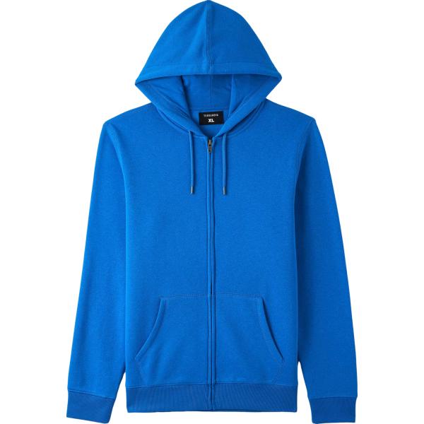 felpe con cappuccio Terranova blu tinta unita