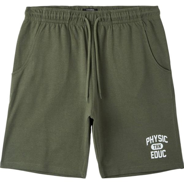 pantaloni corti Terranova verde con stampe