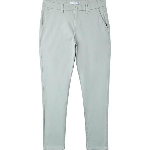 pantaloni chino Terranova verde tinta unita