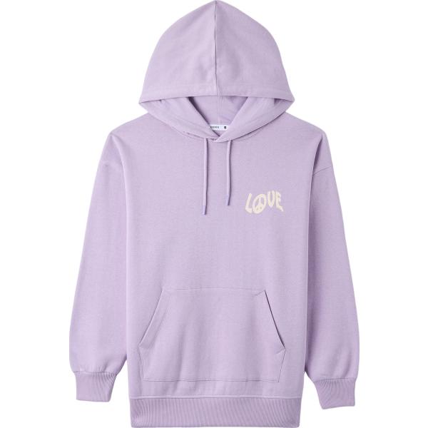 felpe con cappuccio Terranova viola con stampe