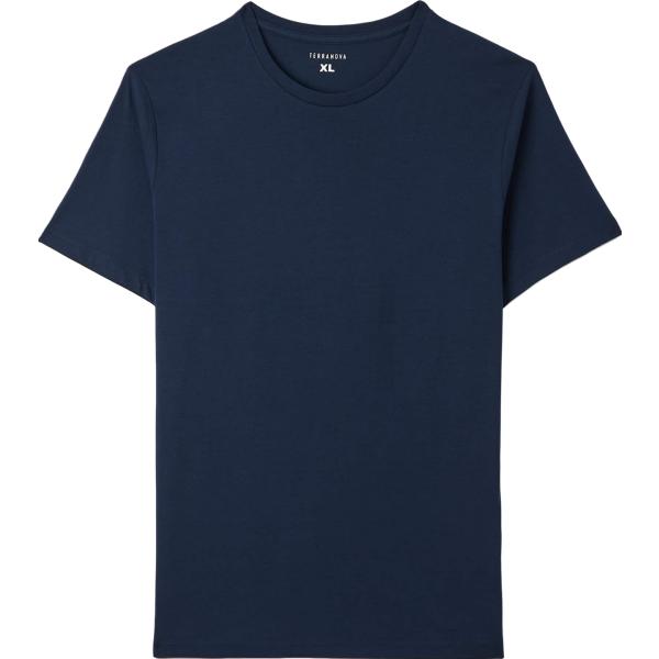 t-shirt Terranova blu tinta unita