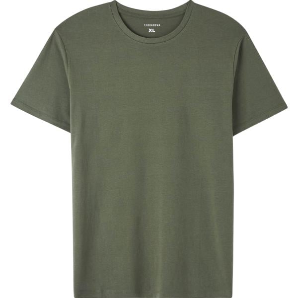 t-shirt Terranova verde tinta unita
