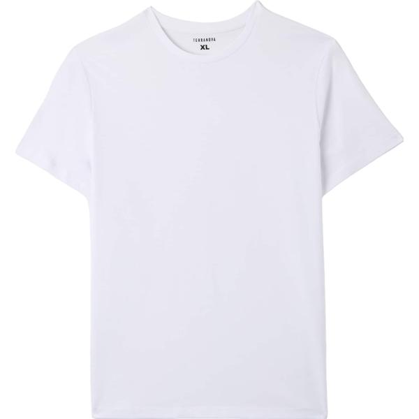 t-shirt Terranova bianco tinta unita