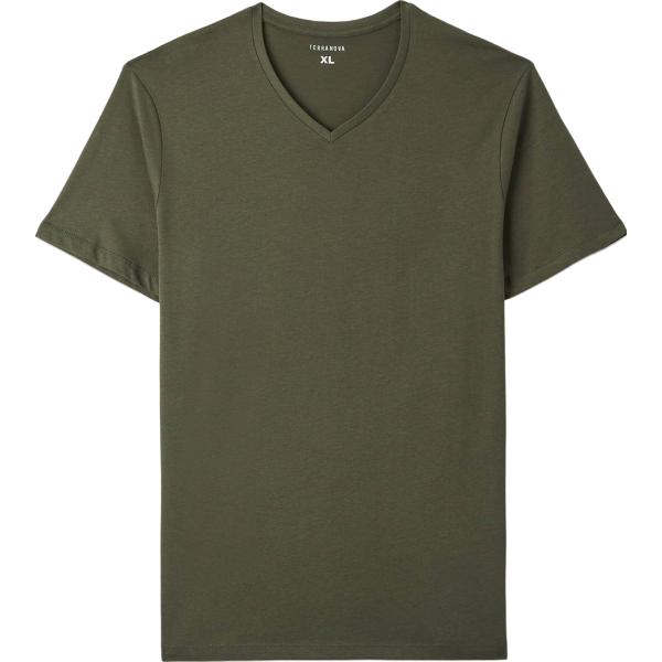 t-shirt Terranova verde tinta unita