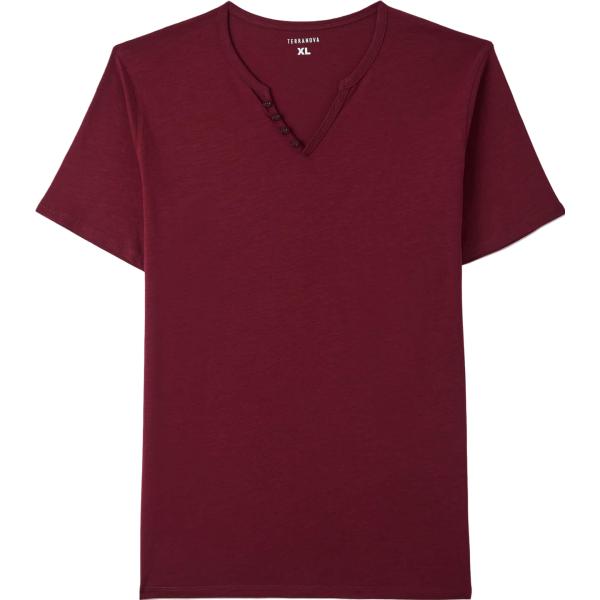 t-shirt Terranova rosso tinta unita