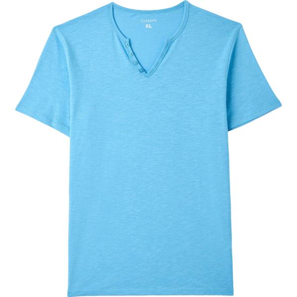 t-shirt Terranova blu tinta unita