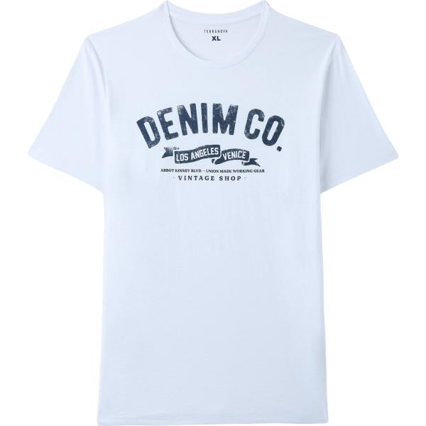 t-shirt Terranova bianco con stampe