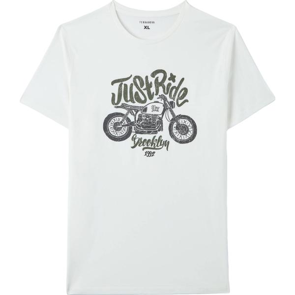 t-shirt Terranova bianco con stampe