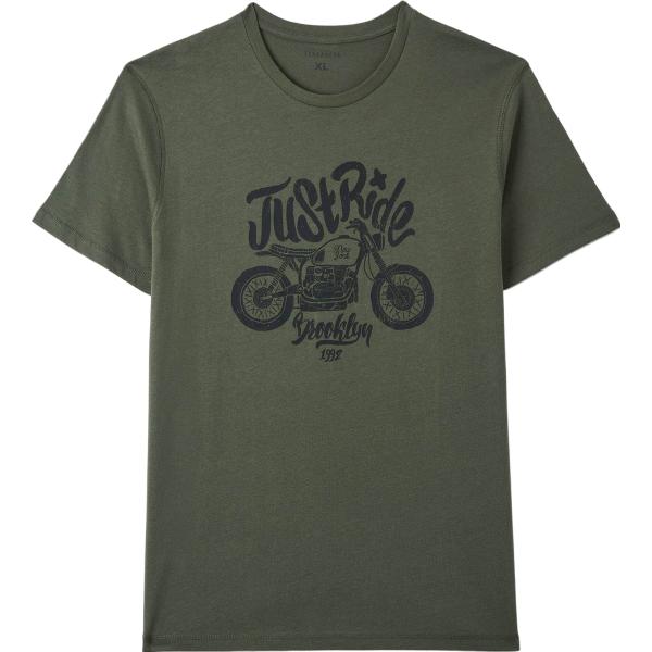 t-shirt Terranova verde con stampe