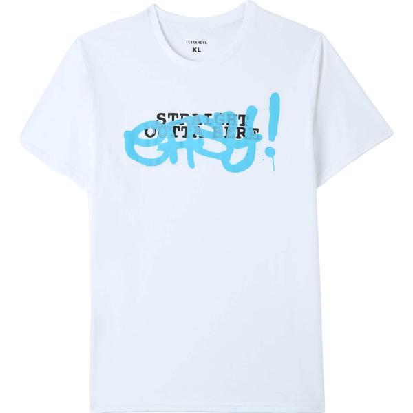 t-shirt Terranova bianco con stampe