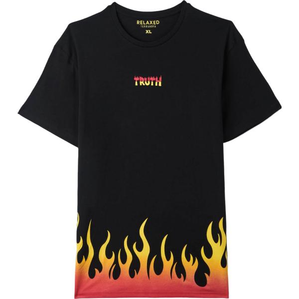 t-shirt Terranova nero con stampe