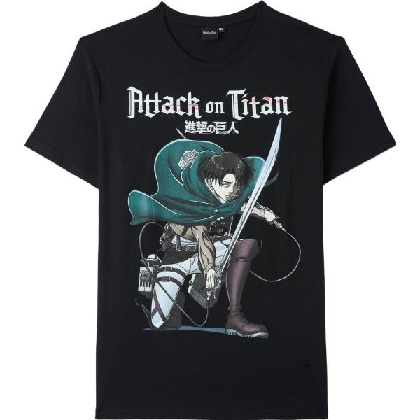 t-shirt Terranova nero con stampe