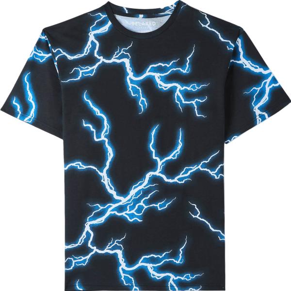 t-shirt Terranova nero con stampe