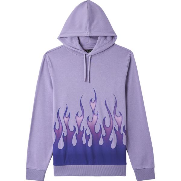 felpe con cappuccio Terranova viola con stampe