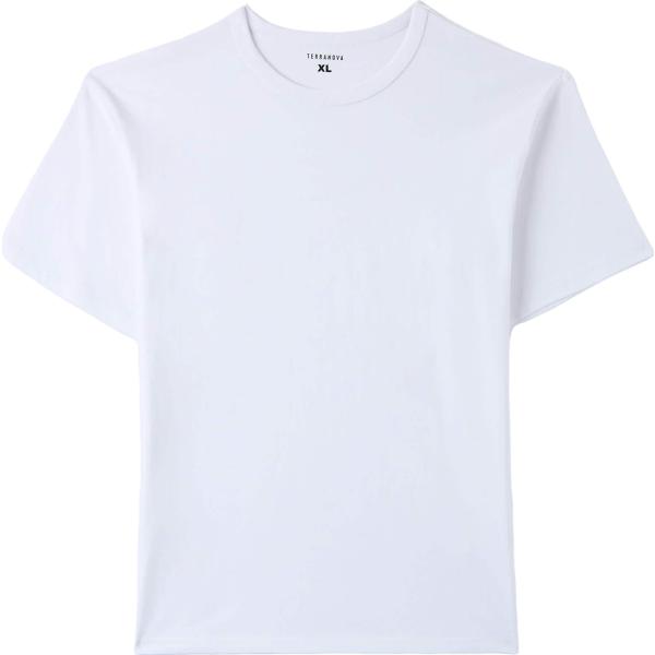 t-shirt Terranova bianco tinta unita