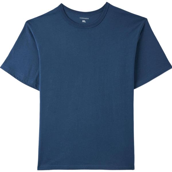 t-shirt Terranova blu tinta unita