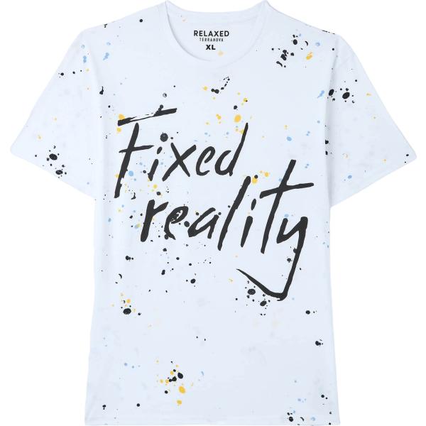 t-shirt Terranova bianco con stampe